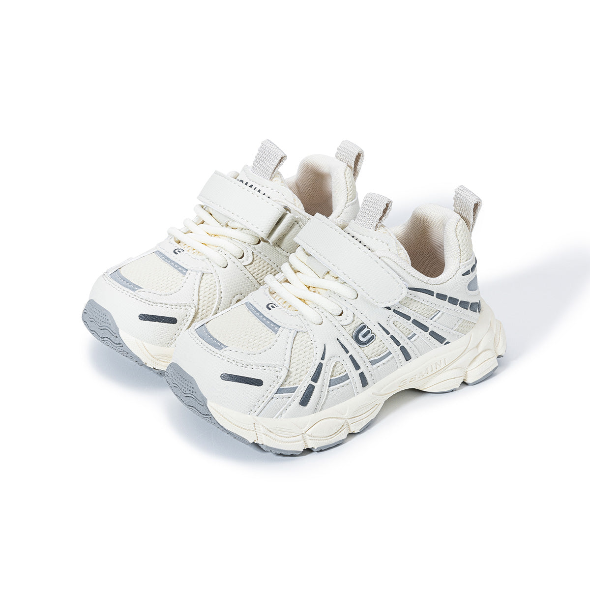 EBMINI HIGHLAND chunky mesh kids sneakers — rear angle