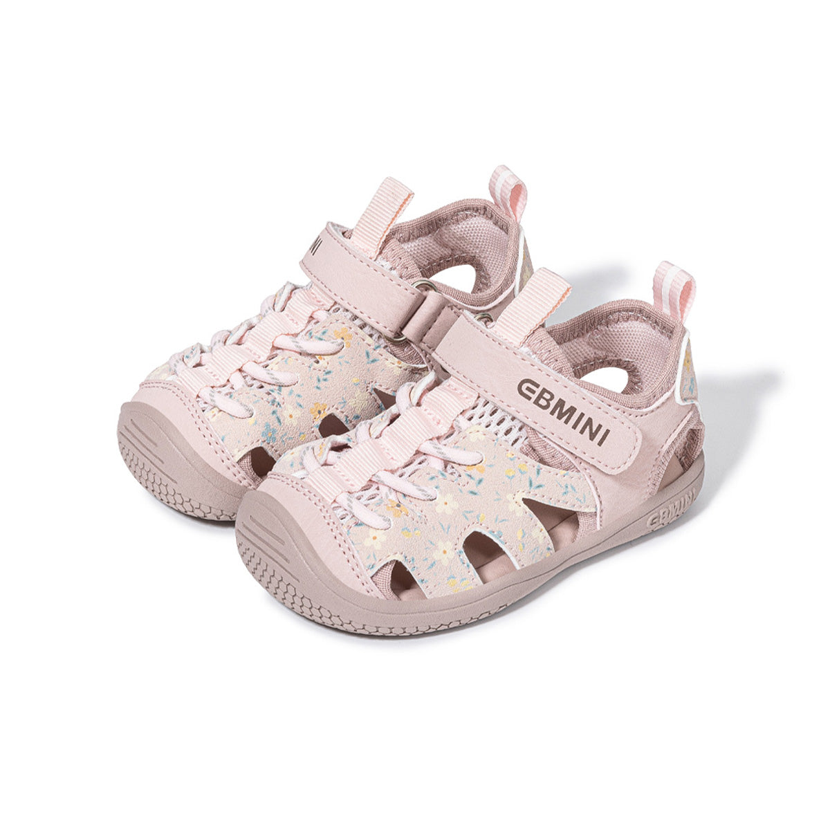 EBMINI IVY adjustable floral sandals with a wide toe box