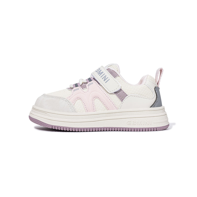Side profile of EBMINI KICKFLIP lightweight toddler skate sneakers