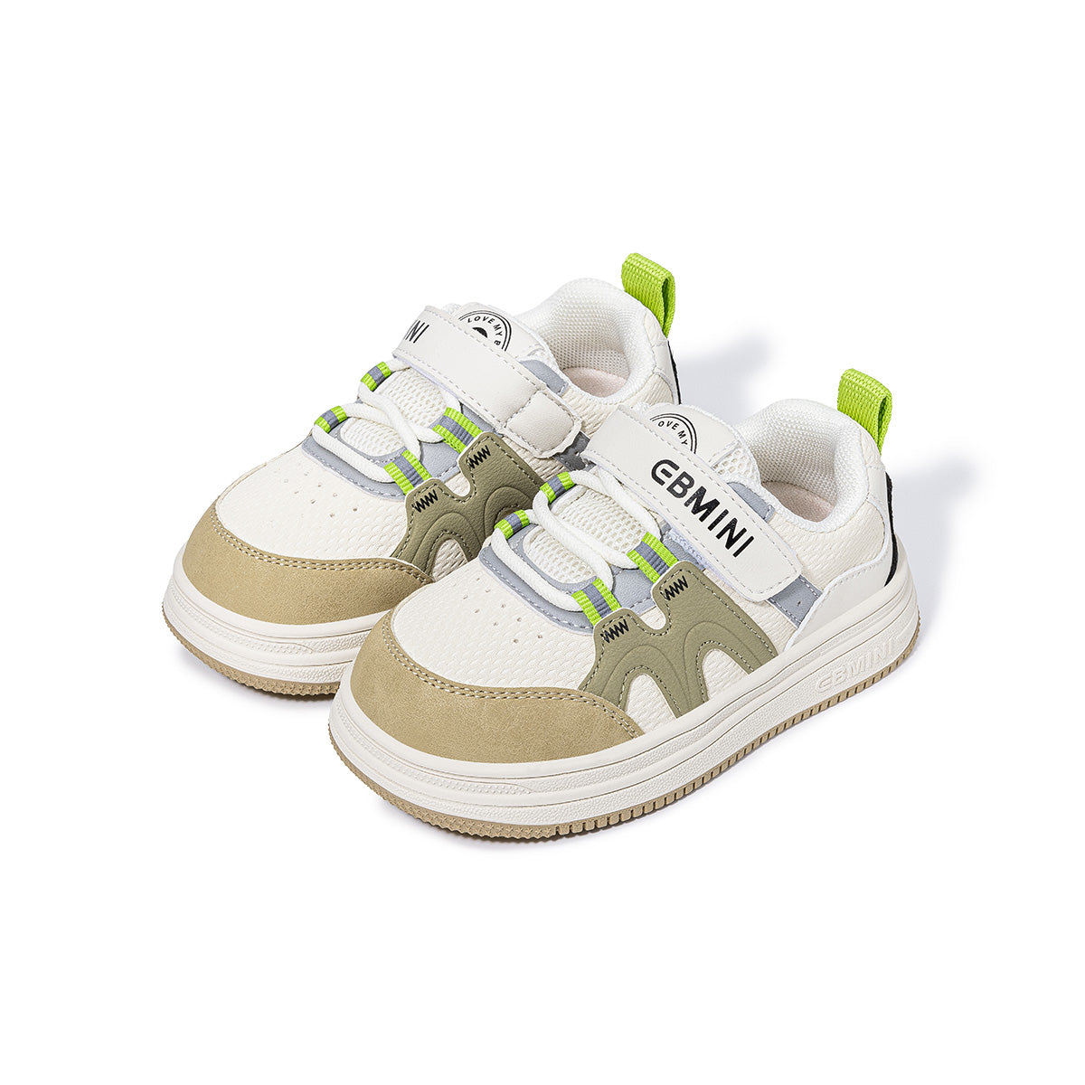 EBMINI KICKFLIP wide toe toddler skate sneakers in retro color-block styling
