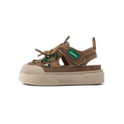 EBMINI KNOT closed-toe sandals with a roomy wide toe box