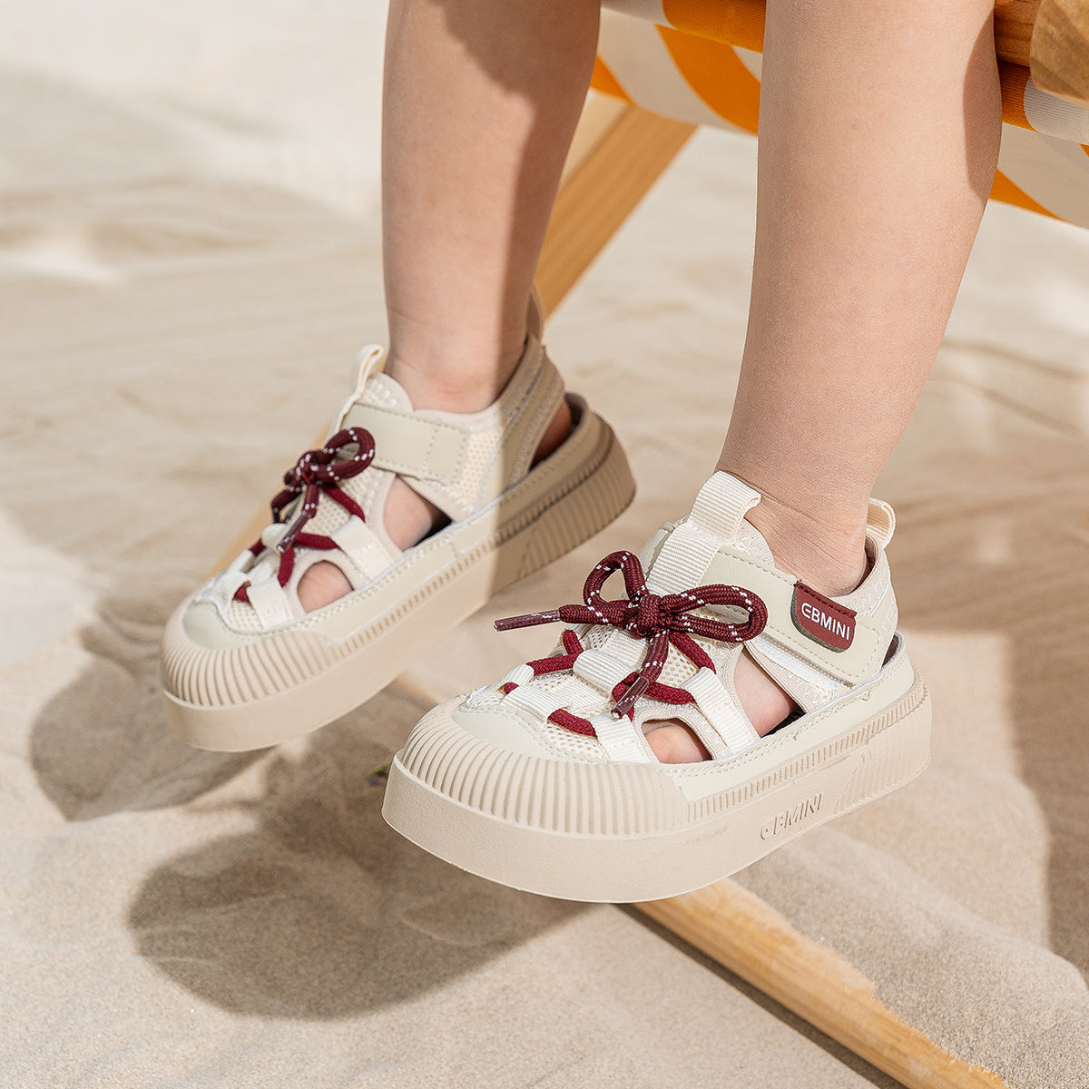 EBMINI KNOT lace-up sandals with a secure adjustable fit