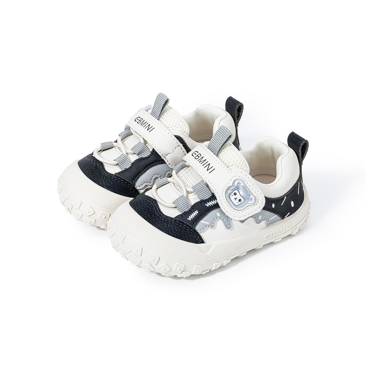 EBMINI KODIAK bear appliqué toddler sneakers — hero product view