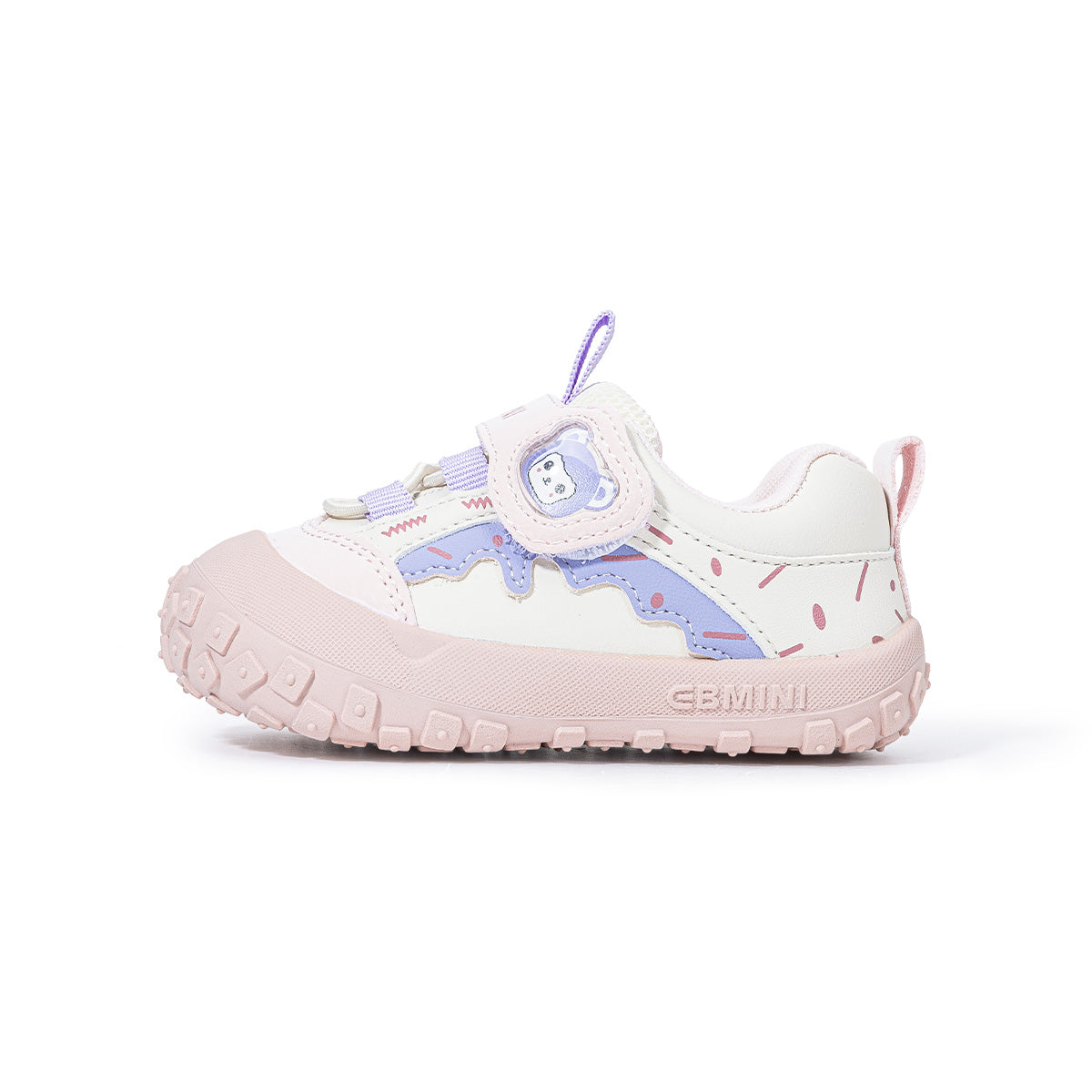 EBMINI KODIAK bear appliqué toddler sneakers — on-foot styling