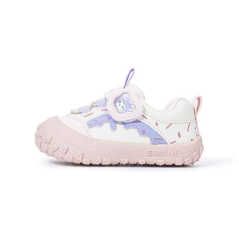 EBMINI KODIAK bear appliqué toddler sneakers — on-foot styling
