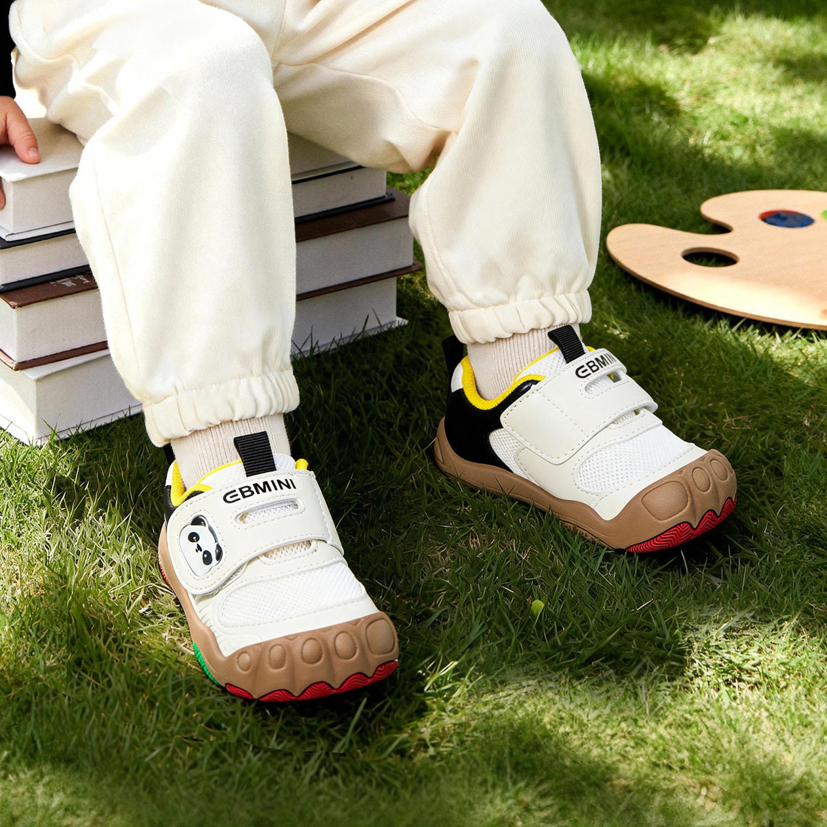 EBMINI KUMA easy-on toddler sneakers with a secure strap closure
