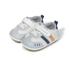 EBMINI LINO barefoot baby sneakers with a retro stripe design