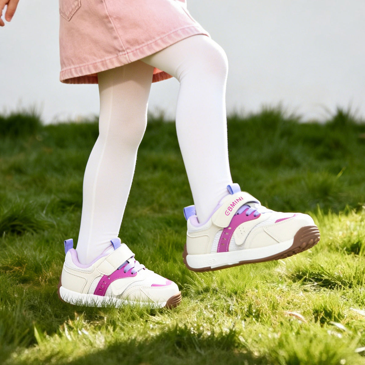 EBMINI LUSH easy-on toddler sneakers with a secure strap closure