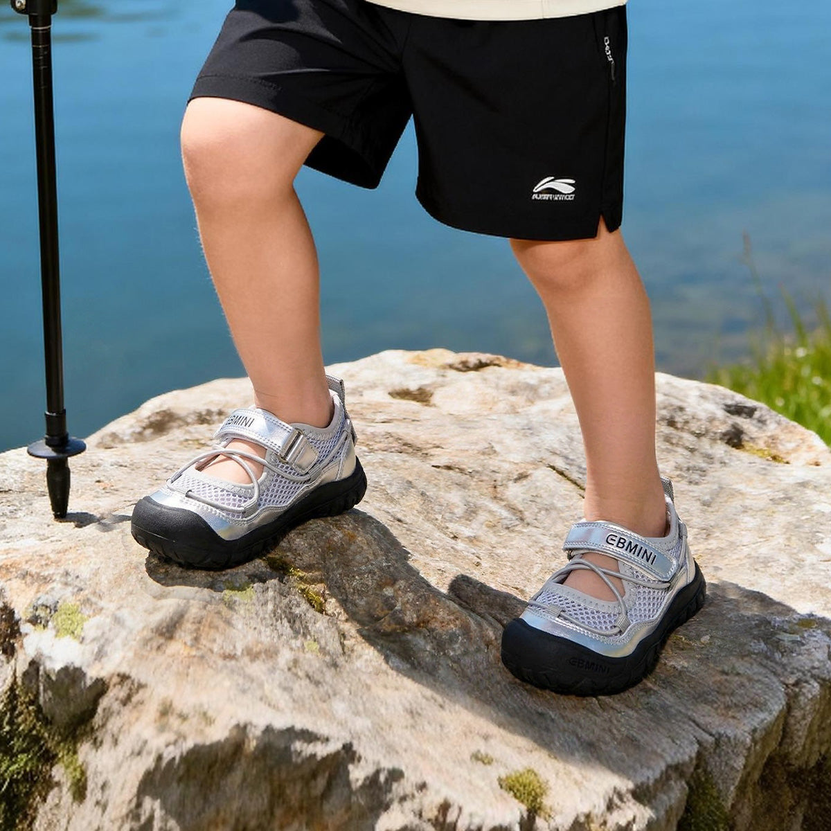 EBMINI LUXE easy-on sandals with a secure hook-and-loop strap