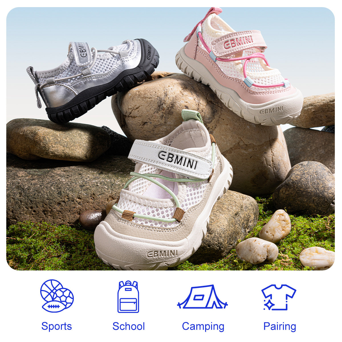 EBMINI LUXE metallic toddler sandals for parties and special occasions