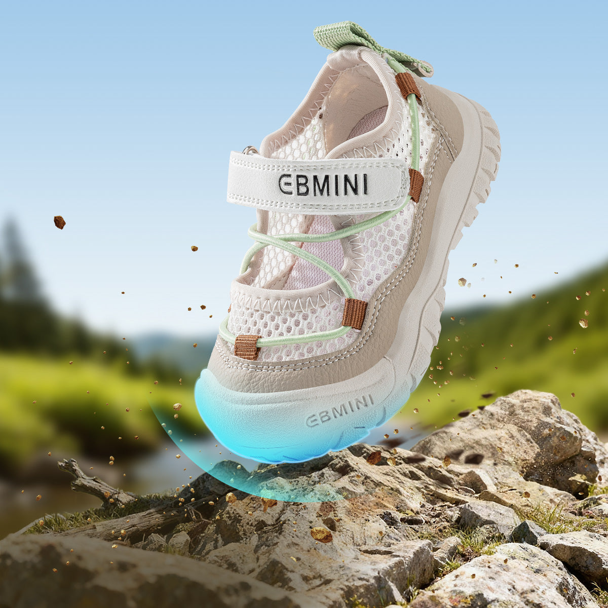 EBMINI LUXE non-slip dress sandals for active children