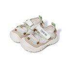 EBMINI LUXE barefoot toddler sandals with a metallic Mary Jane design