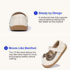 EBMINI LYLA pink and white barefoot sneakers for growing feet