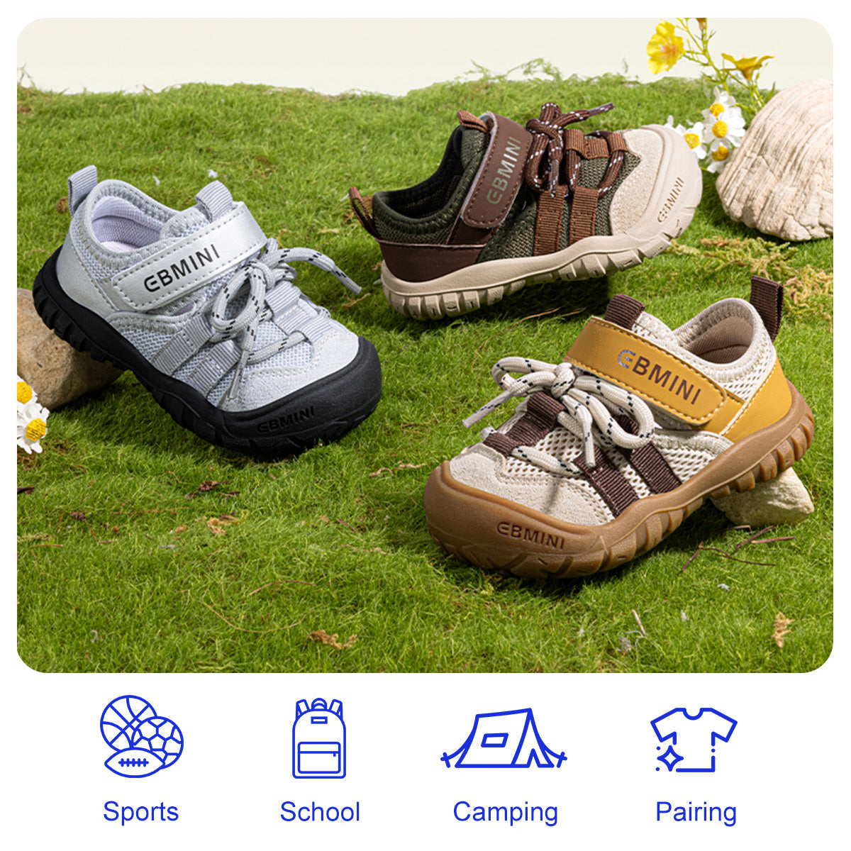 EBMINI MESA lightweight trail sneakers for everyday play
