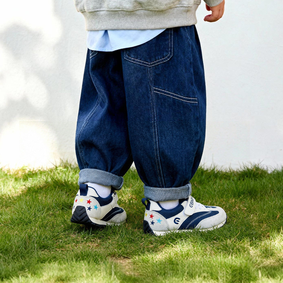 EBMINI ORION easy-on toddler sneakers with a secure strap closure