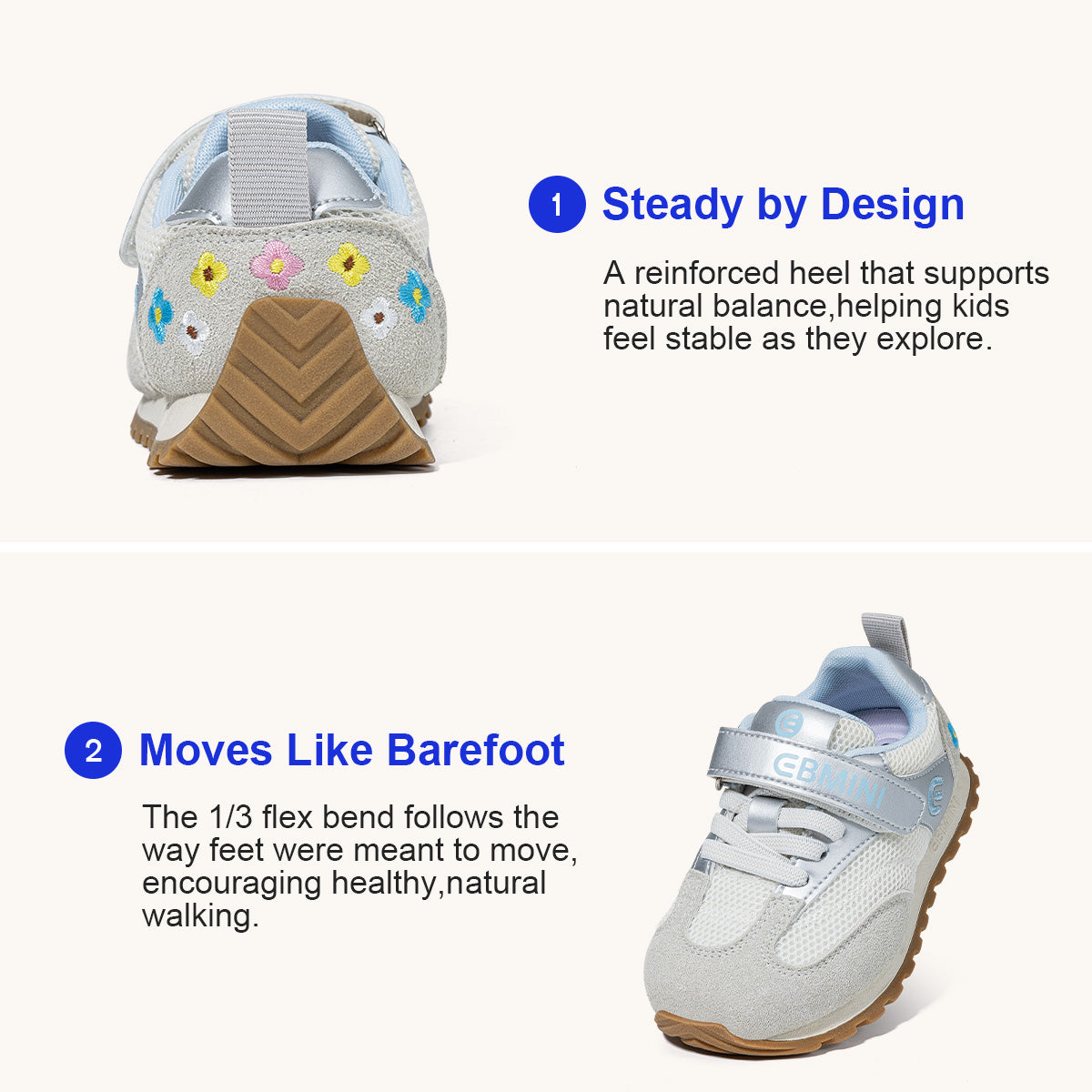 EBMINI ORION non-slip toddler sneakers for playground adventures