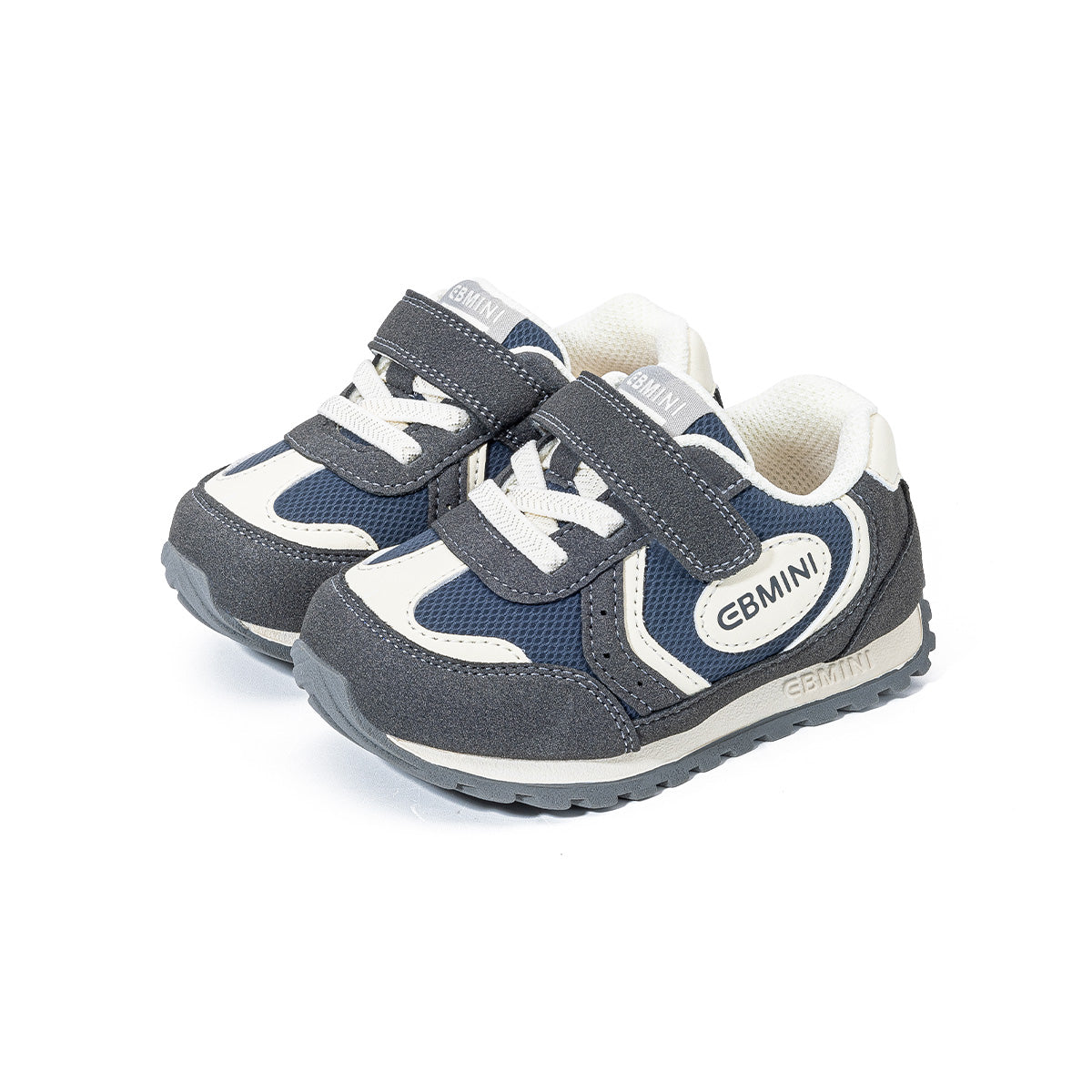 EBMINI PACE retro color block kids sneakers — hero product view
