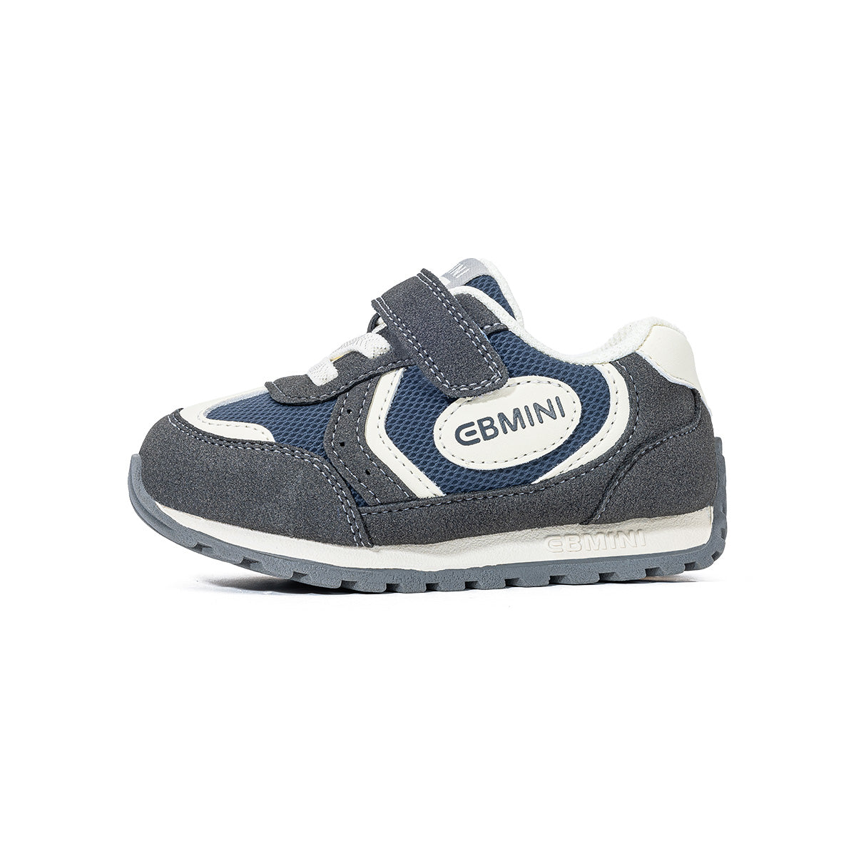 EBMINI PACE retro color block kids sneakers — front angle