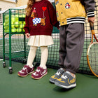 EBMINI PACE retro color block kids sneakers — upper detail