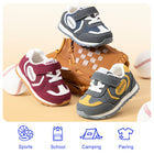 EBMINI PACE retro color block kids sneakers — heel detail