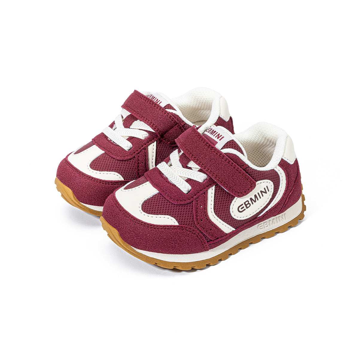 EBMINI PACE retro color block kids sneakers — flexibility detail