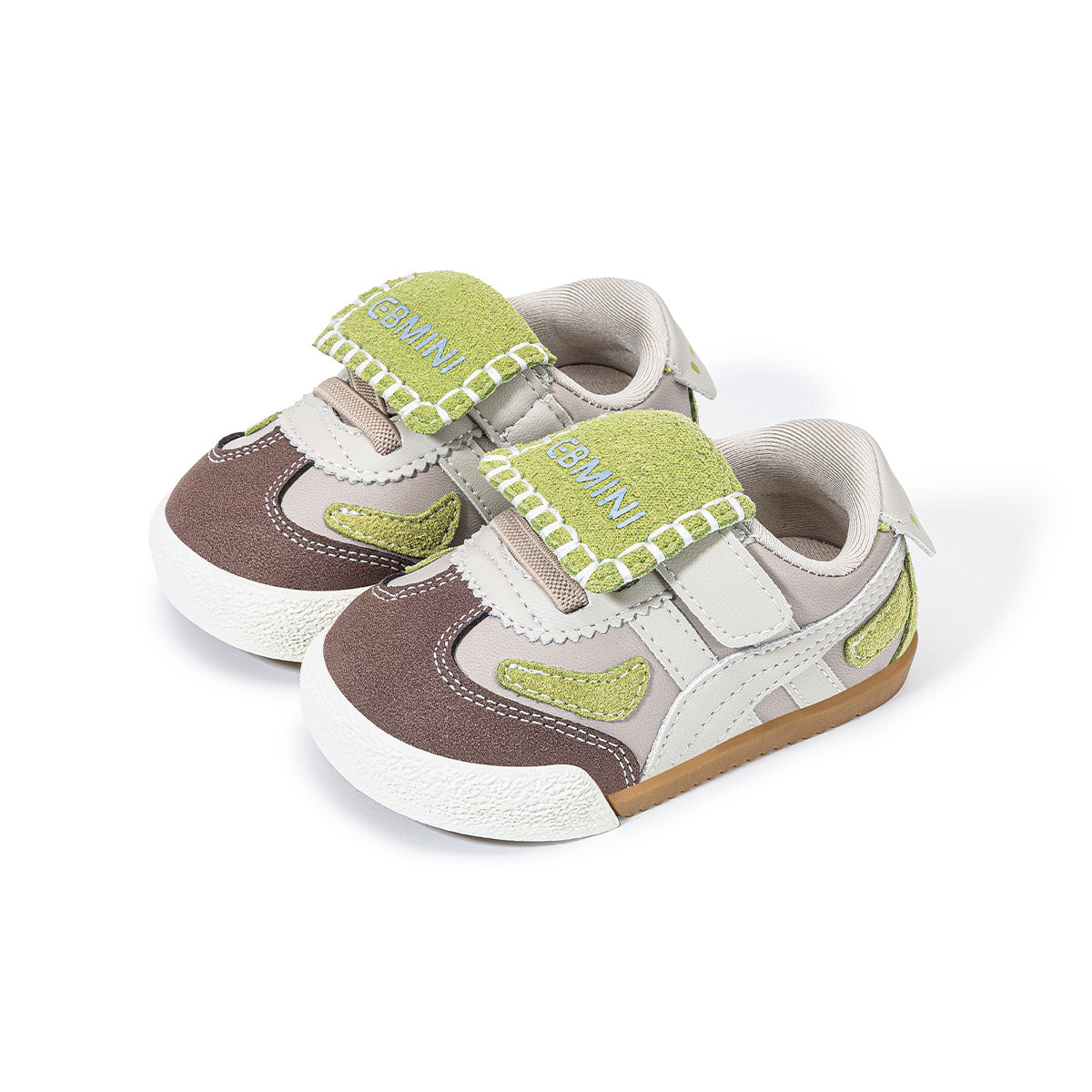 EBMINI PATCHWORK retro double-strap toddler sneakers — interior lining