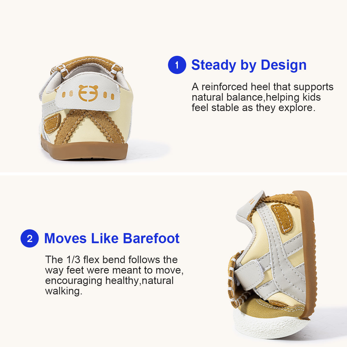 EBMINI PATCHWORK retro double-strap toddler sneakers — product detail