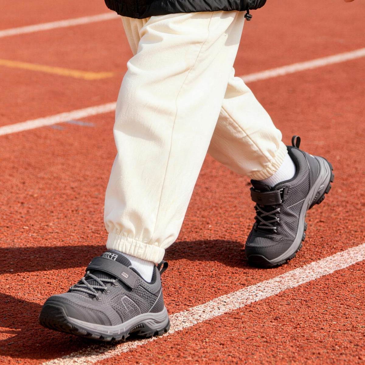 EBMINI PLUSH toddler sneakers with a secure dual-closure design