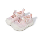 EBMINI POSY barefoot toddler sneakers with a floral Mary Jane design