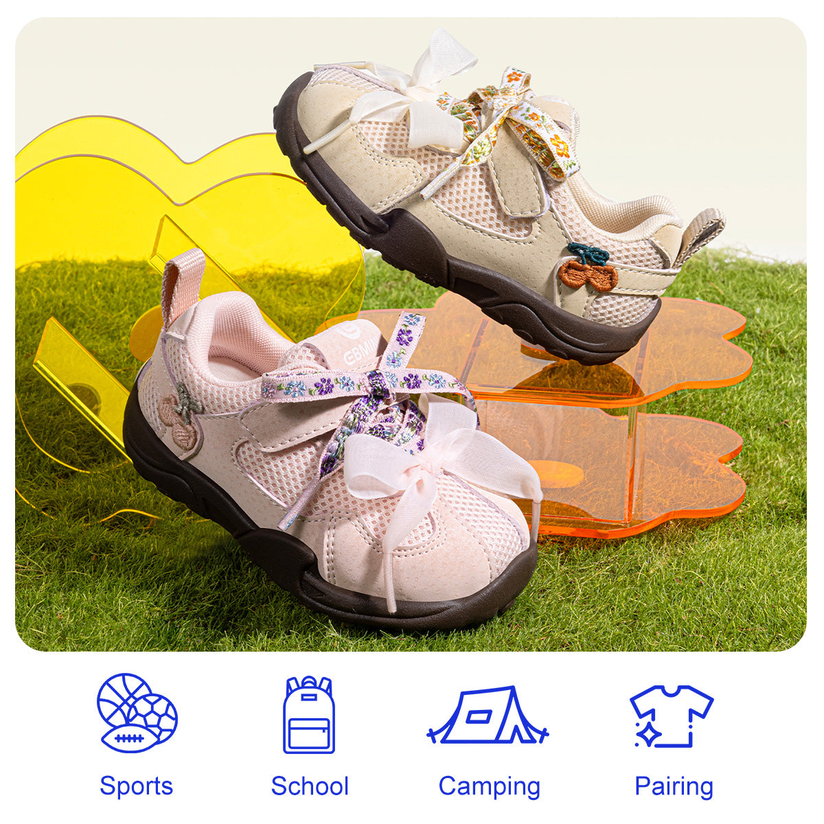 EBMINI PRIM lightweight floral sneakers for everyday play