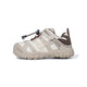 Side view of pink EBMINI QUEST breathable outdoor sneaker