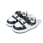 EBMINI RACER black and white barefoot kids sneakers with wide toe shape