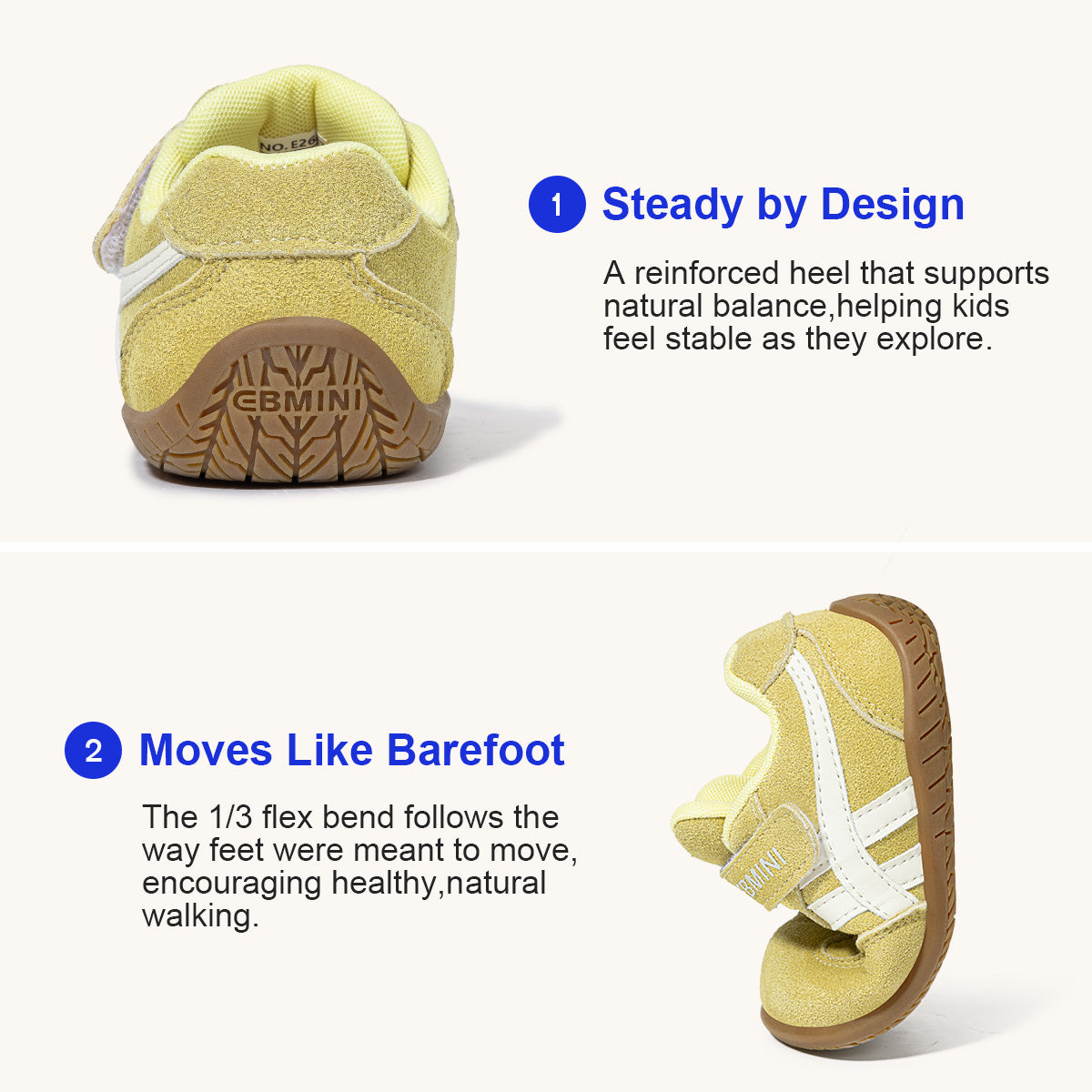EBMINI RALLY non-slip toddler sneakers for playground activities