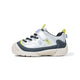 Side view of silver EBMINI RIDGE wide-toe hiking sneaker