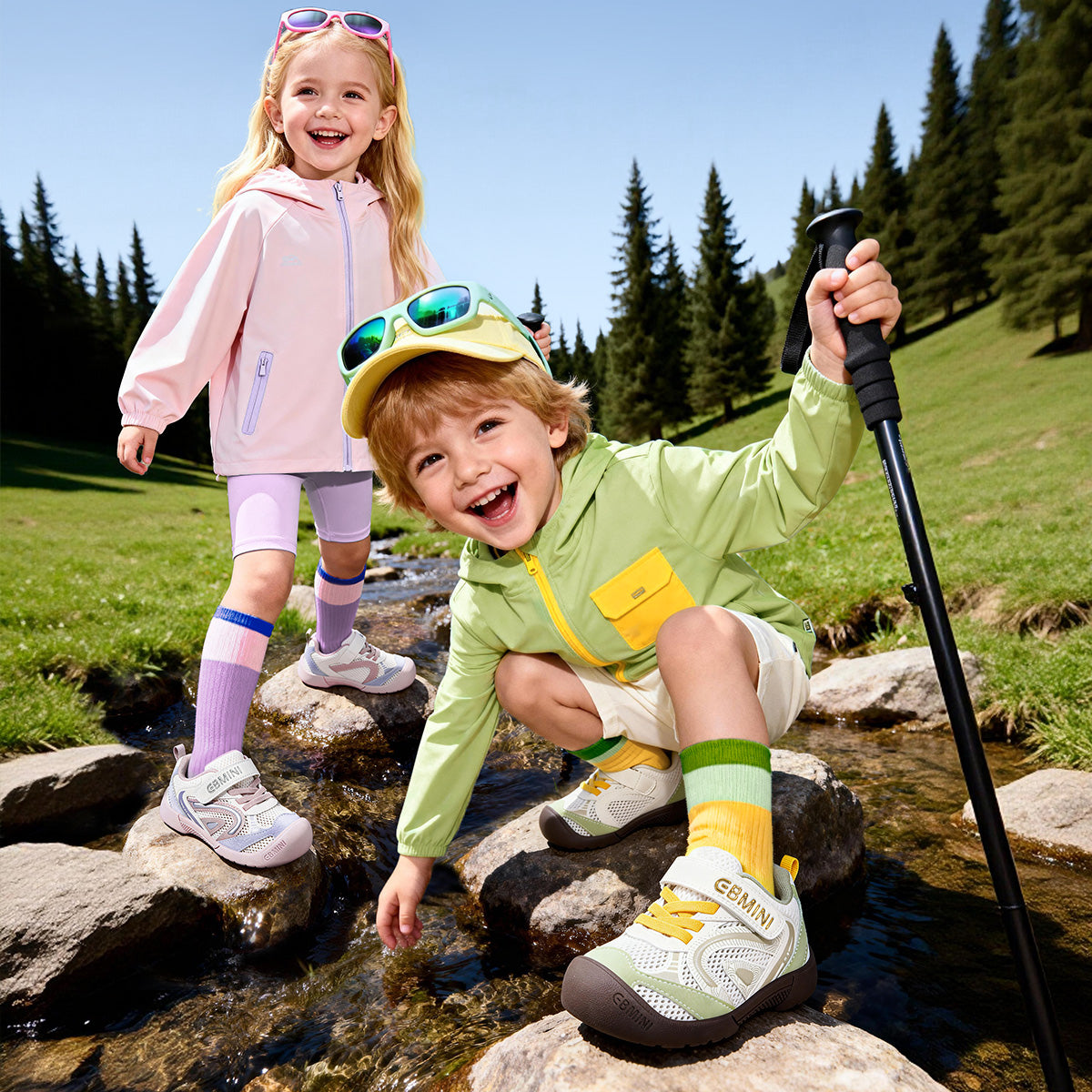 EBMINI ROAR breathable mesh sneakers for active children