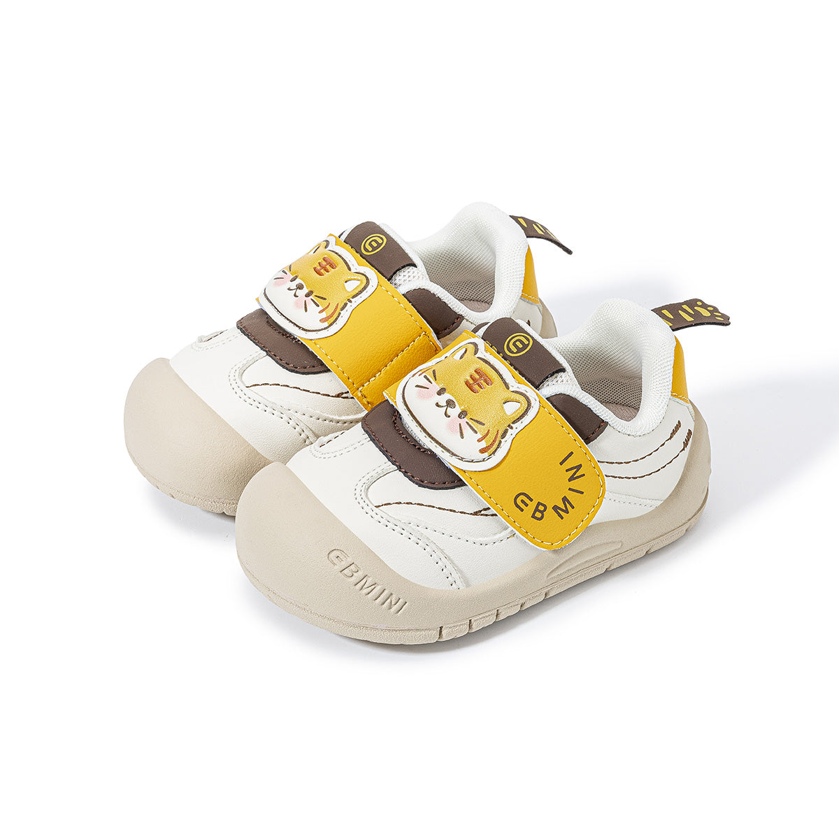 EBMINI ROARY wide toe tiger toddler sneakers pair view