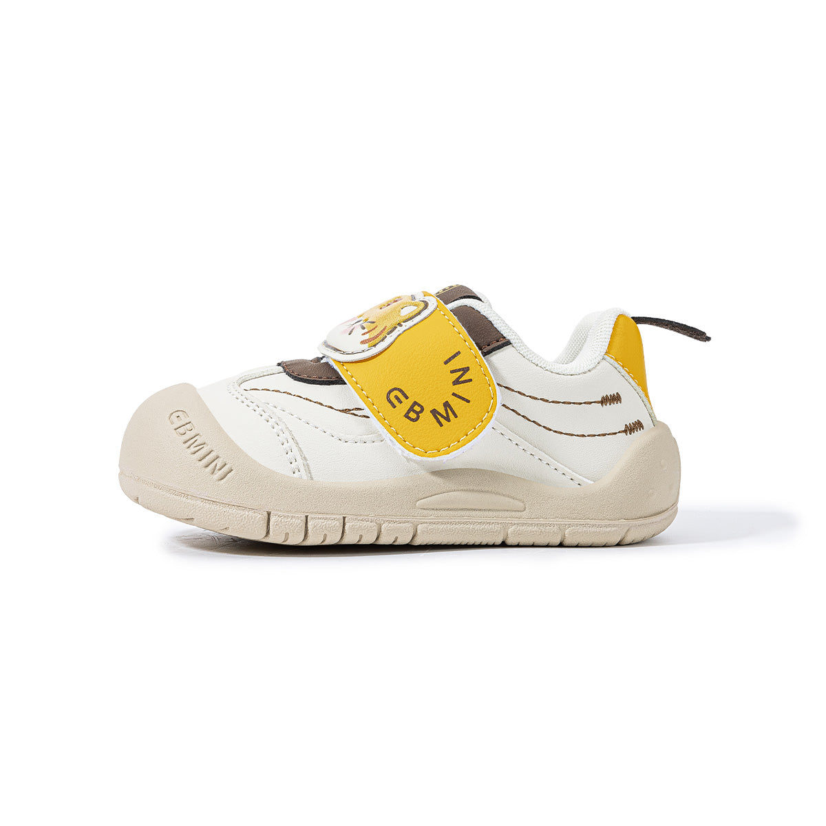 EBMINI ROARY wide toe tiger toddler sneakers side profile