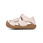 EBMINI ROMAN toddler sandals in brown, pink, and white
