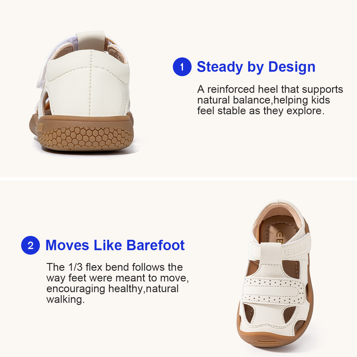 EBMINI ROMAN toddler sandals shown during playground wear