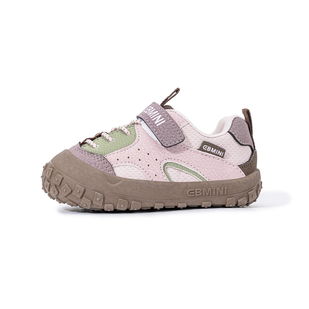 EBMINI ROVER pink toddler sneaker side view with easy strap