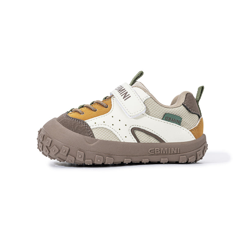 EBMINI ROVER brown colorblock toddler sneaker, side view