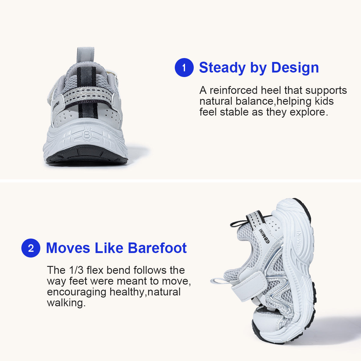 EBMINI RUSH non-slip sneakers for playground adventures