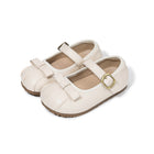 EBMINI SHINE barefoot toddler sneakers with a metallic bow design