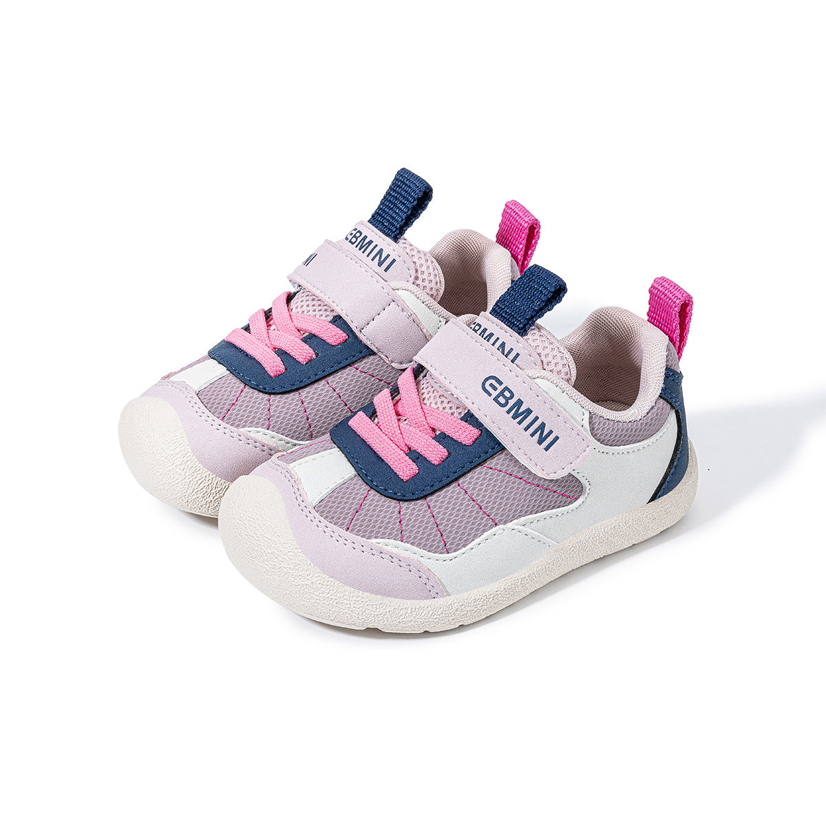 Pair of purple EBMINI SKYPOP barefoot toddler sneakers