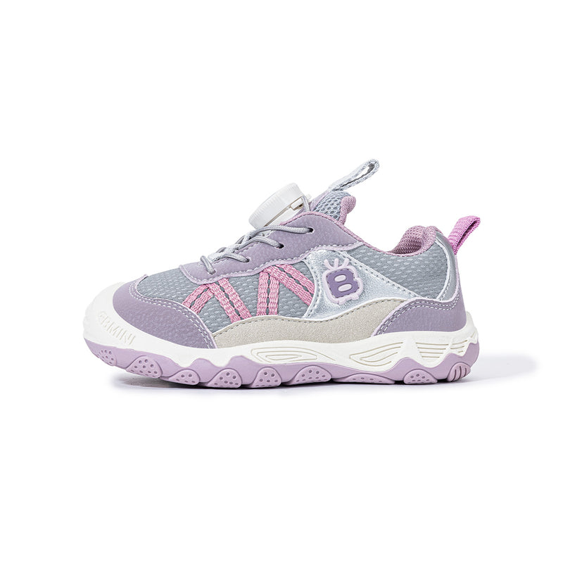 Side view of purple EBMINI SPIN protective outdoor sneaker