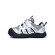 Side view of beige EBMINI SUMMIT hiking-inspired toddler sneaker