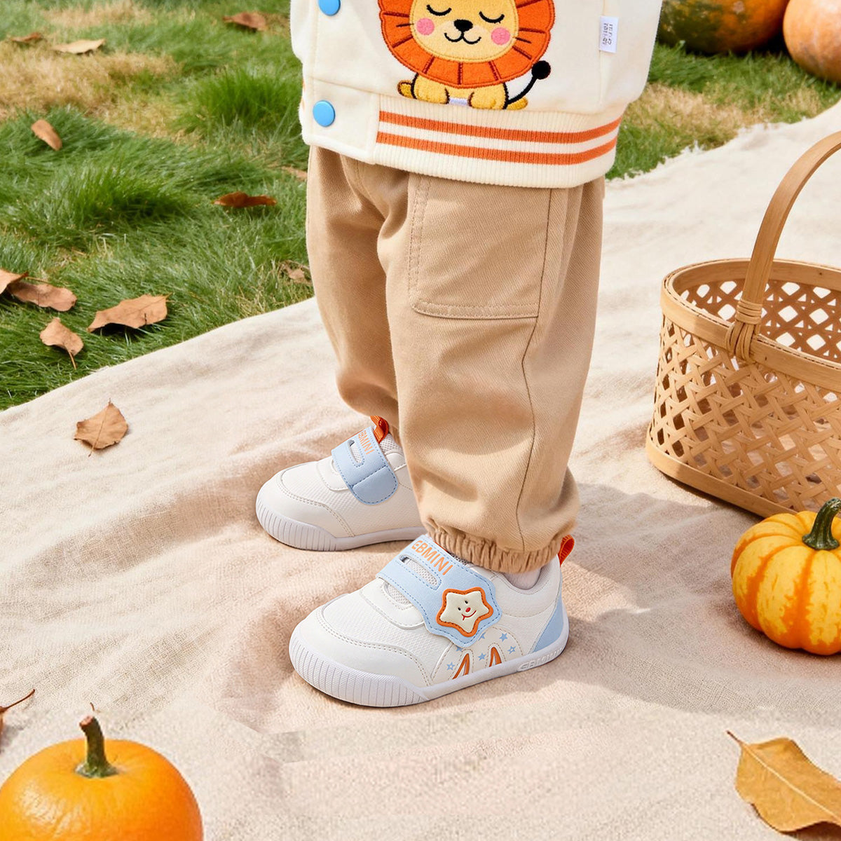 EBMINI SUNNY wide toe star first walker sneakers feature detail