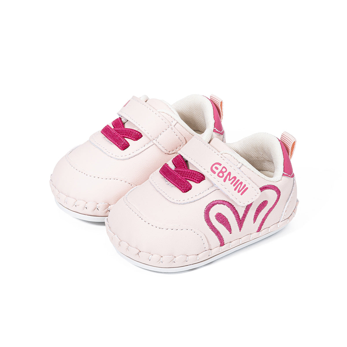 EBMINI SWEETHEART heart baby pre-walker shoes — outsole tread