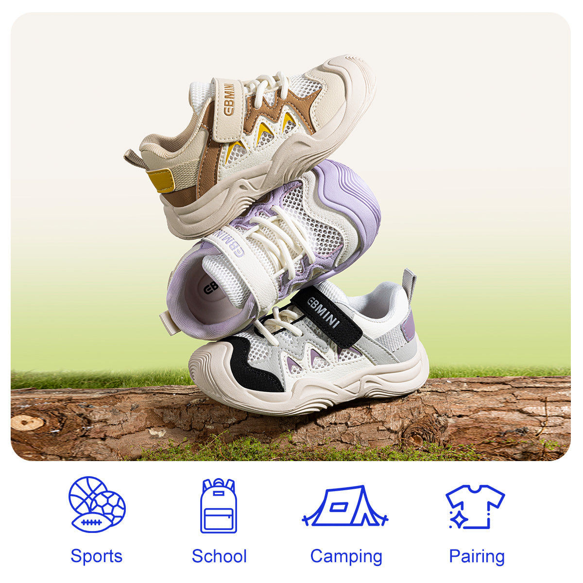 EBMINI SWELL lightweight sport sneakers for everyday play