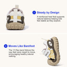 EBMINI SWIRL padded heel support and flexible sole demonstration